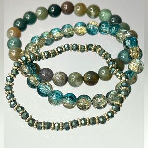Elegant Multicolor Beaded Bracelet Set